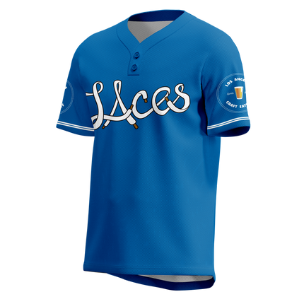 Men's Classic 2 Button Short Sleeve Baseball Jersey