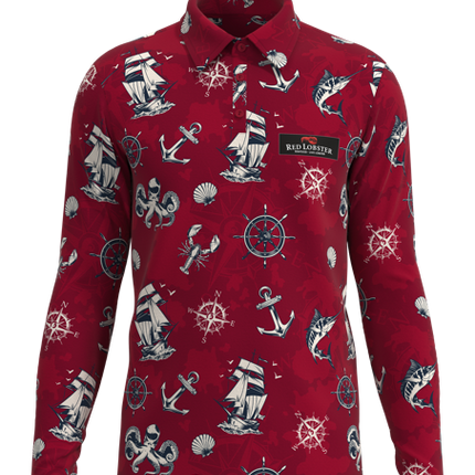 All Day Long Sleeve Stretch Polo Men's