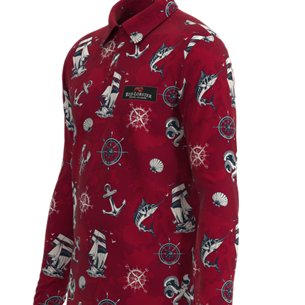 All Day Long Sleeve Stretch Polo Men's