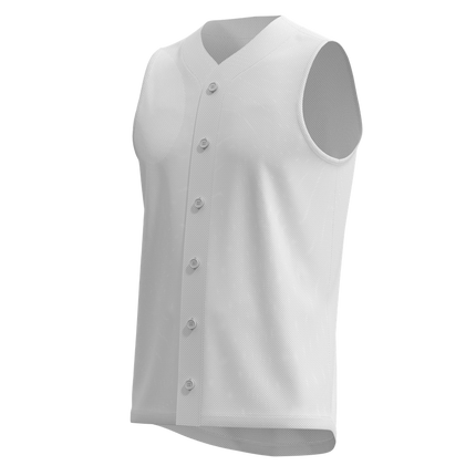 Men's Classic Full Button Sleeveless Baseball Jersey