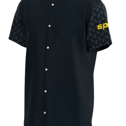 Men's Elite Full Button Short Sleeve Dress Shirt 4-Way - Tapered Fit