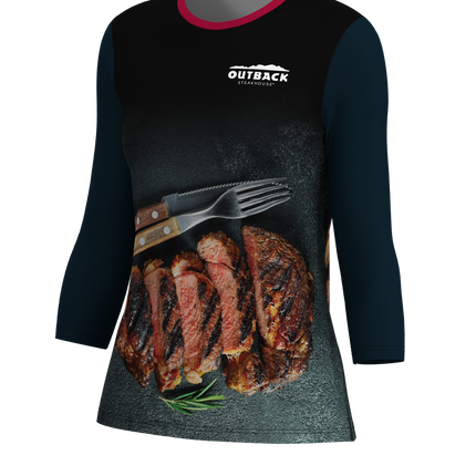 Women's U-B-U 3/4 Sleeve Tapered Fit - Crew Neck