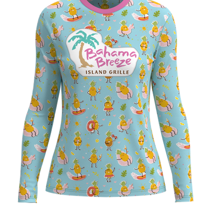 Women's Dash Long Sleeve Crew Neck  - Micropin