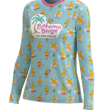 Women's Dash Long Sleeve Crew Neck  - Micropin