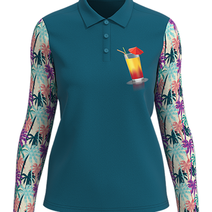 All Day Long Sleeve Stretch Polo Women's