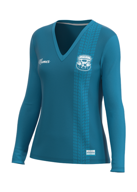 Women's U-B-U Long Sleeve Deep V-Neck -Tapered Fit