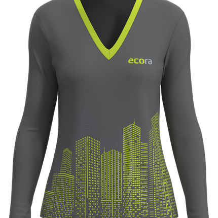 Women's U-B-U Long Sleeve Deep V-Neck -Tapered Fit