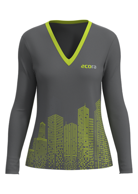 Women's U-B-U Long Sleeve Deep V-Neck -Tapered Fit