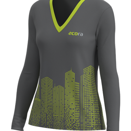 Women's U-B-U Long Sleeve Deep V-Neck -Tapered Fit