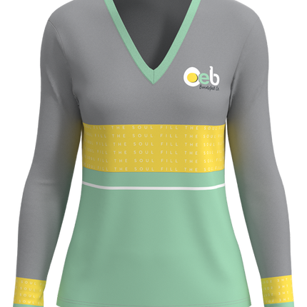 Women's U-B-U Long Sleeve Deep V-Neck -Tapered Fit
