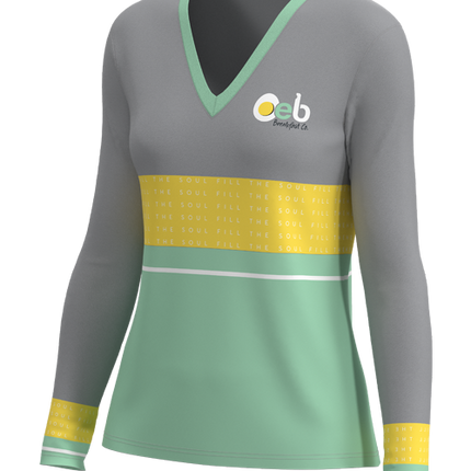 Women's U-B-U Long Sleeve Deep V-Neck -Tapered Fit