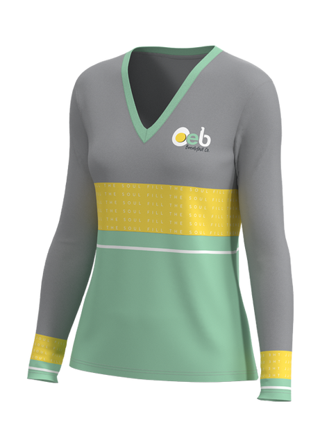 Women's U-B-U Long Sleeve Deep V-Neck -Tapered Fit
