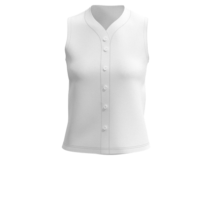 Women's Classic "Faux" Full Button Sleeveless Softball Jersey