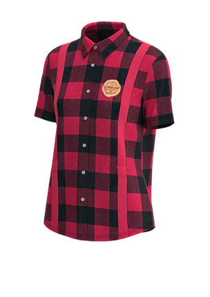 Women's Elite Full Button Short Sleeve Dress Shirt - 4-Way Tapered Fit