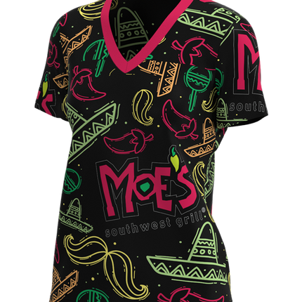 Women's Dash Short Sleeve V-Neck - Micropin