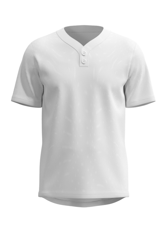 Men's Classic 2 Button Short Sleeve Baseball Jersey