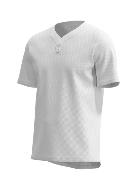 Men's Classic 2 Button Short Sleeve Baseball Jersey