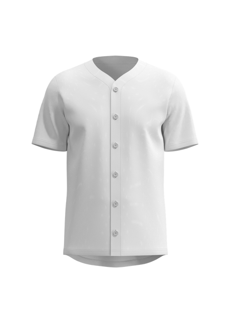 Men's Classic Full Button Short Sleeve Baseball Jersey