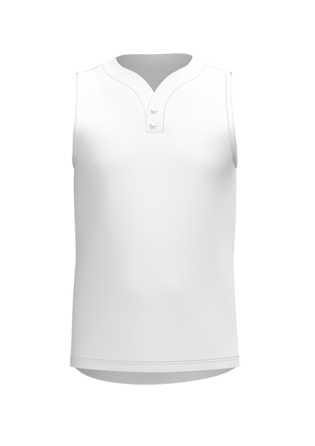 Men's Classic 2 Button Sleeveless Baseball Jersey