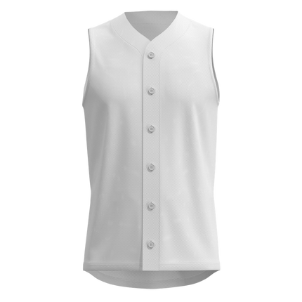 Men's Classic Full Button Sleeveless Baseball Jersey