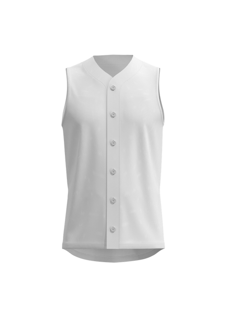 Men's Classic Full Button Sleeveless Baseball Jersey