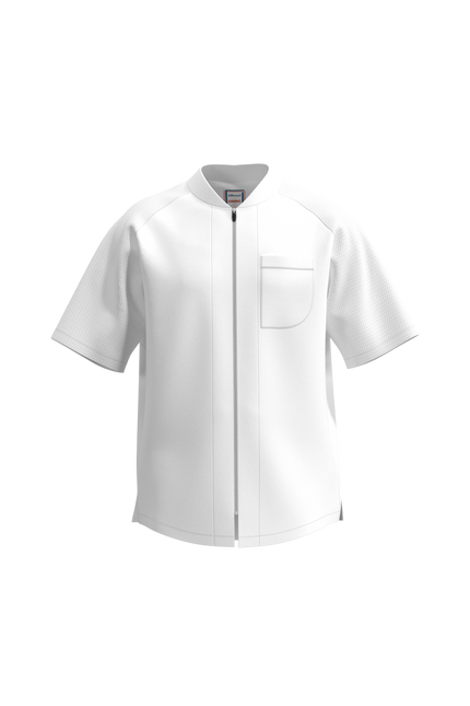 Men's Noma Hybrid Full Zip Chef Coat Short Sleeve