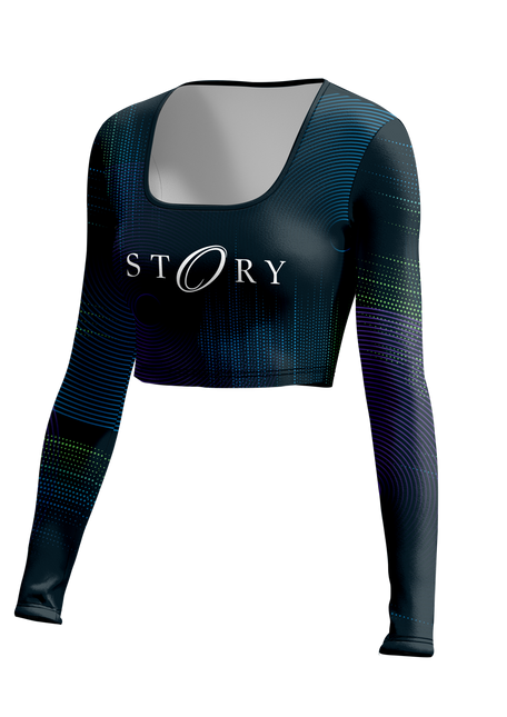 Women's U-B-U After Party Long Sleeve Scoop Neck Crop