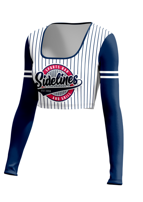 Women's Spirit Crop Top Long Sleeve Square Scoop