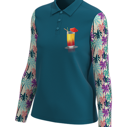 All Day Long Sleeve Stretch Polo Women's