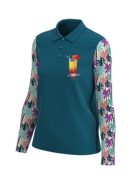 All Day Long Sleeve Stretch Polo Women's