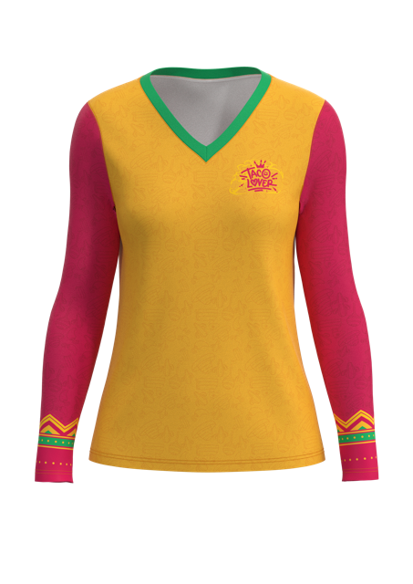 Women's Dash Log Sleeve V-Neck - Micropin