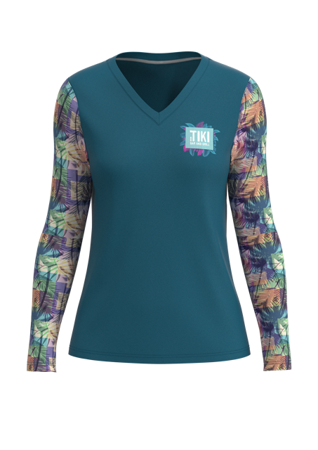 Women's Dash Log Sleeve V-Neck - Micropin