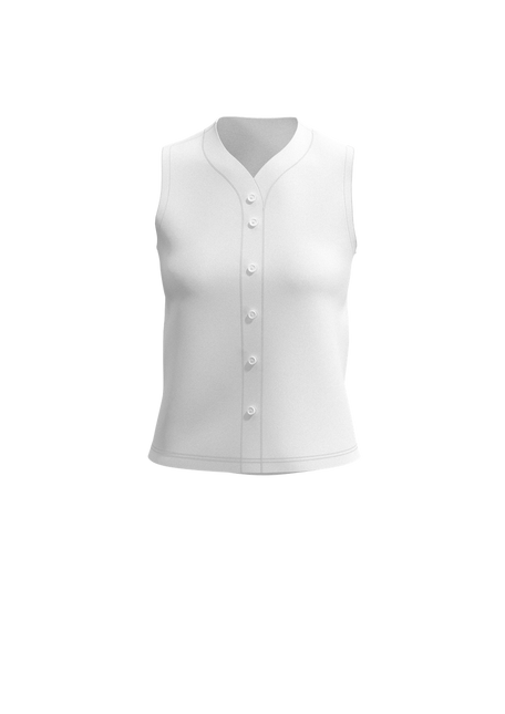 Women's Classic "Faux" Full Button Sleeveless Softball Jersey