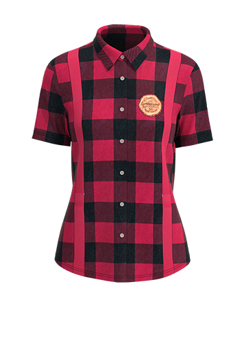 Women's Elite Full Button Short Sleeve Dress Shirt - 4-Way Tapered Fit