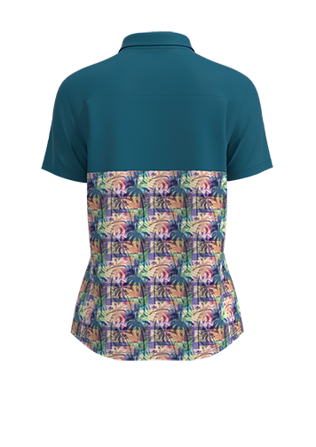 Women's Elite Full Button Short Sleeve Dress Shirt - 4-Way Tapered Fit