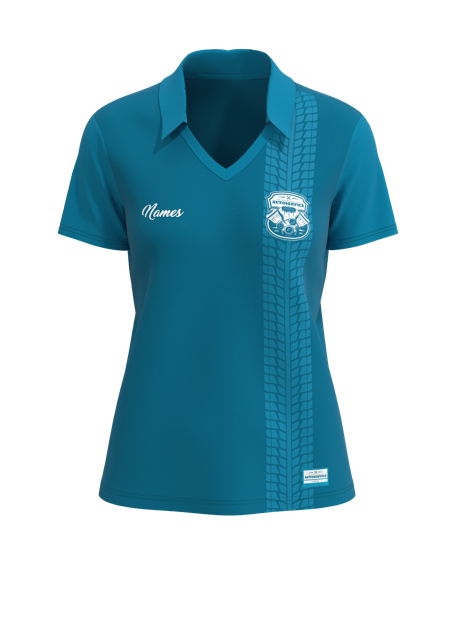 All Day No Button Short Sleeve Polo - 4-Way Standard Fit Women's