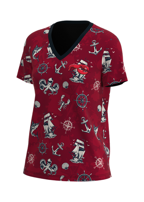 Women's U-B-U Short Sleeve Deep V-Neck - 4-Way Tapered Fit