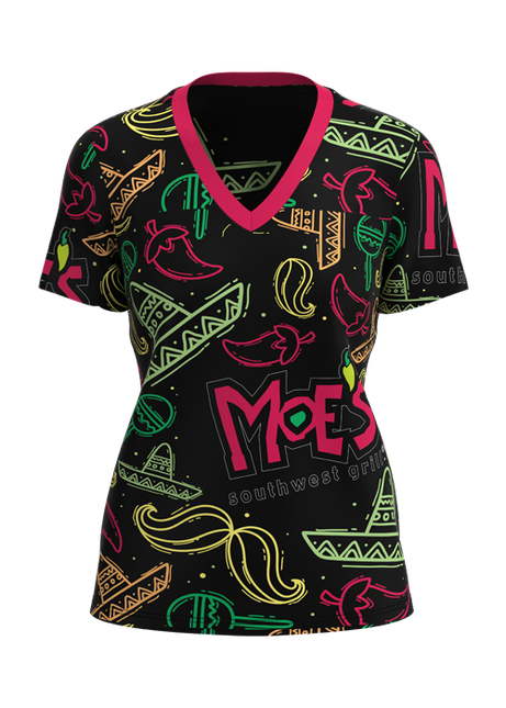 Women's Dash Short Sleeve V-Neck - Micropin